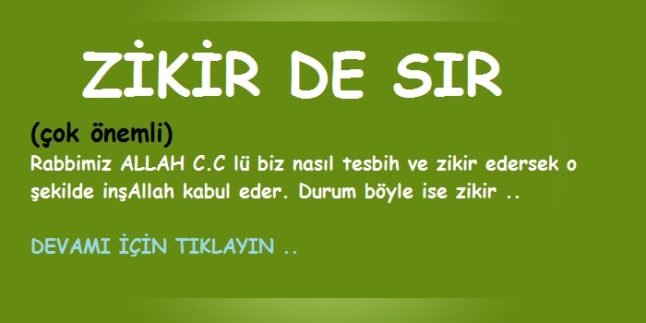 Zikir de Sır